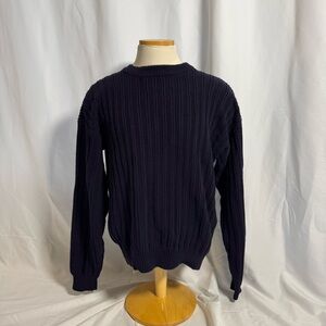 St. John's Bay 100% Cotton Men's Dark Blue Crewneck Sweater